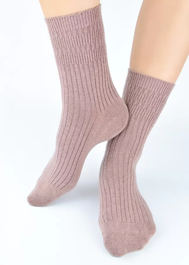 SKARPETY NOVITI SW029-W WEŁNA PRĄŻEK